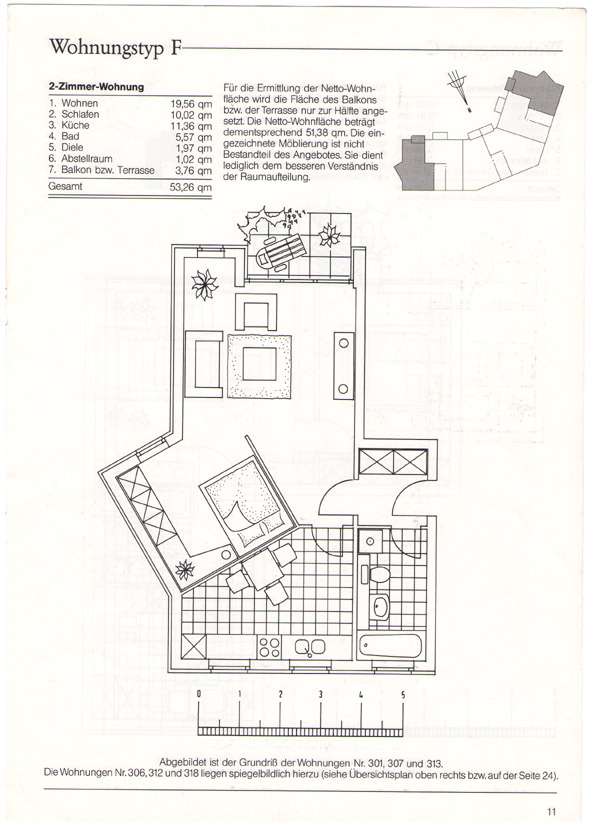 Grundriss der Wohnung